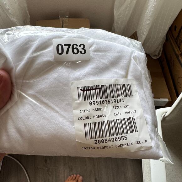 Madewell Cotton Perfect Crewneck Tee Sz 2XS White Short Sleeve Pullover Stretch - Picture 9 of 9